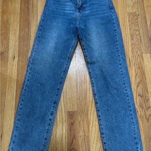 SHEIN Tall Medium Blue Denim Jeans with Light Inner Lining